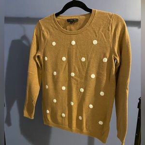 Tan and White Polka Dot Sweater